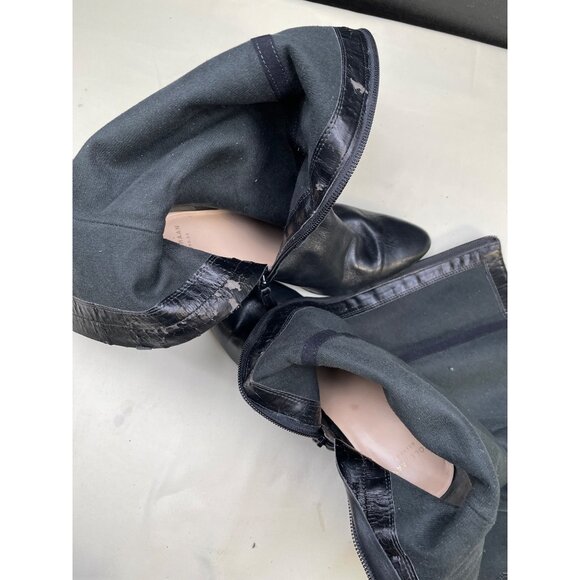 Nine West Women's Black Leather Boots/Shoes Heel 3" Size 8.5B SKU 5884 - Picture 7 of 9